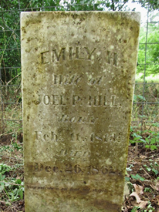 Headstone of Emily HILL