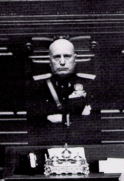 Il Duce at the Chamber of Fasces and Corp