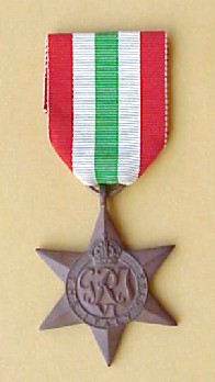 Italy Star - British Campaign Medal