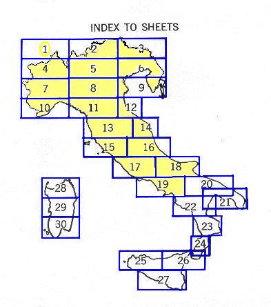 Map Index for Set of 30 Road Maps